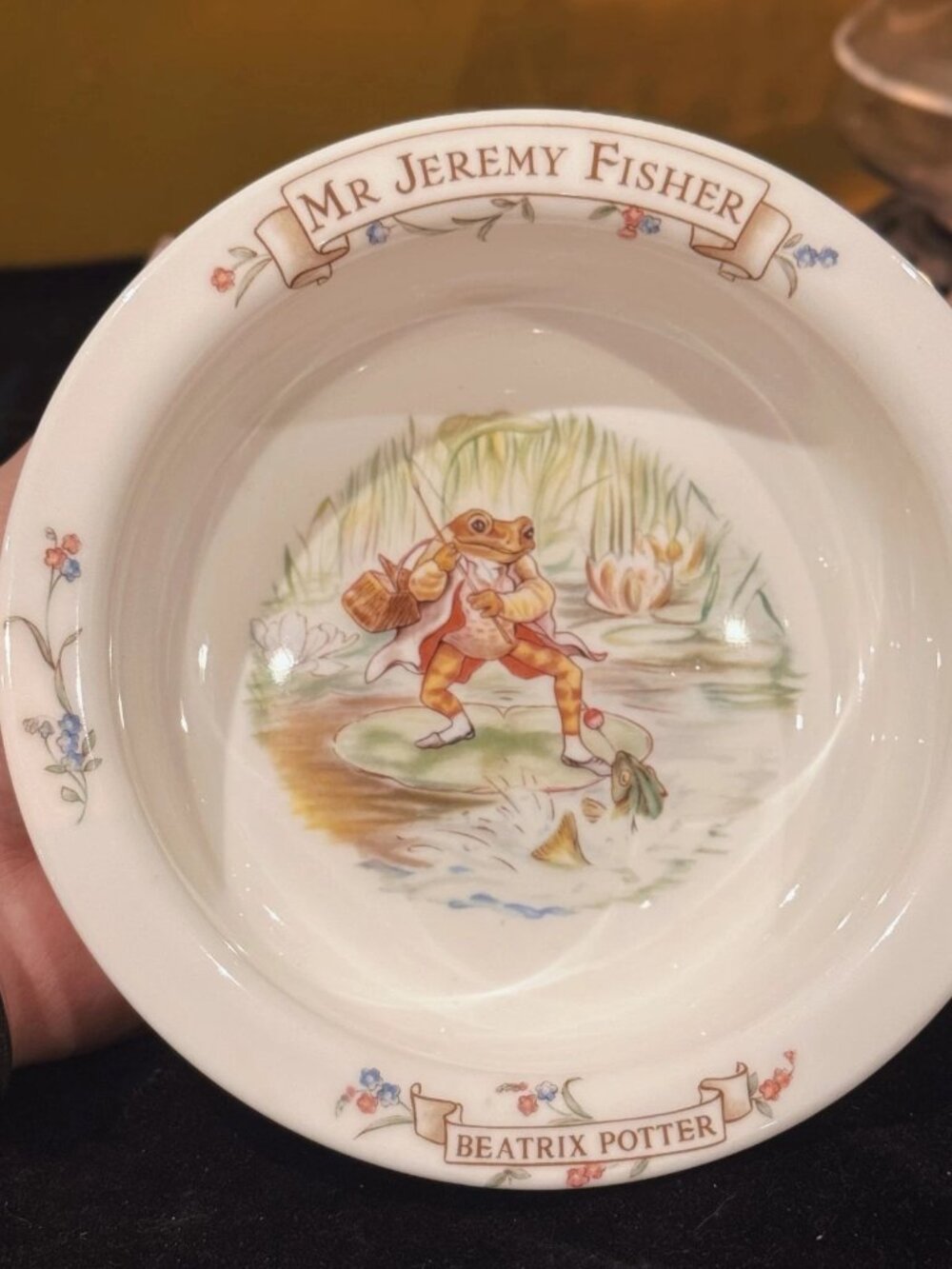 Royal Albert Beatrix Potter Mr Jeremy Fisher Child Bowl 1986 Bone China Vintage